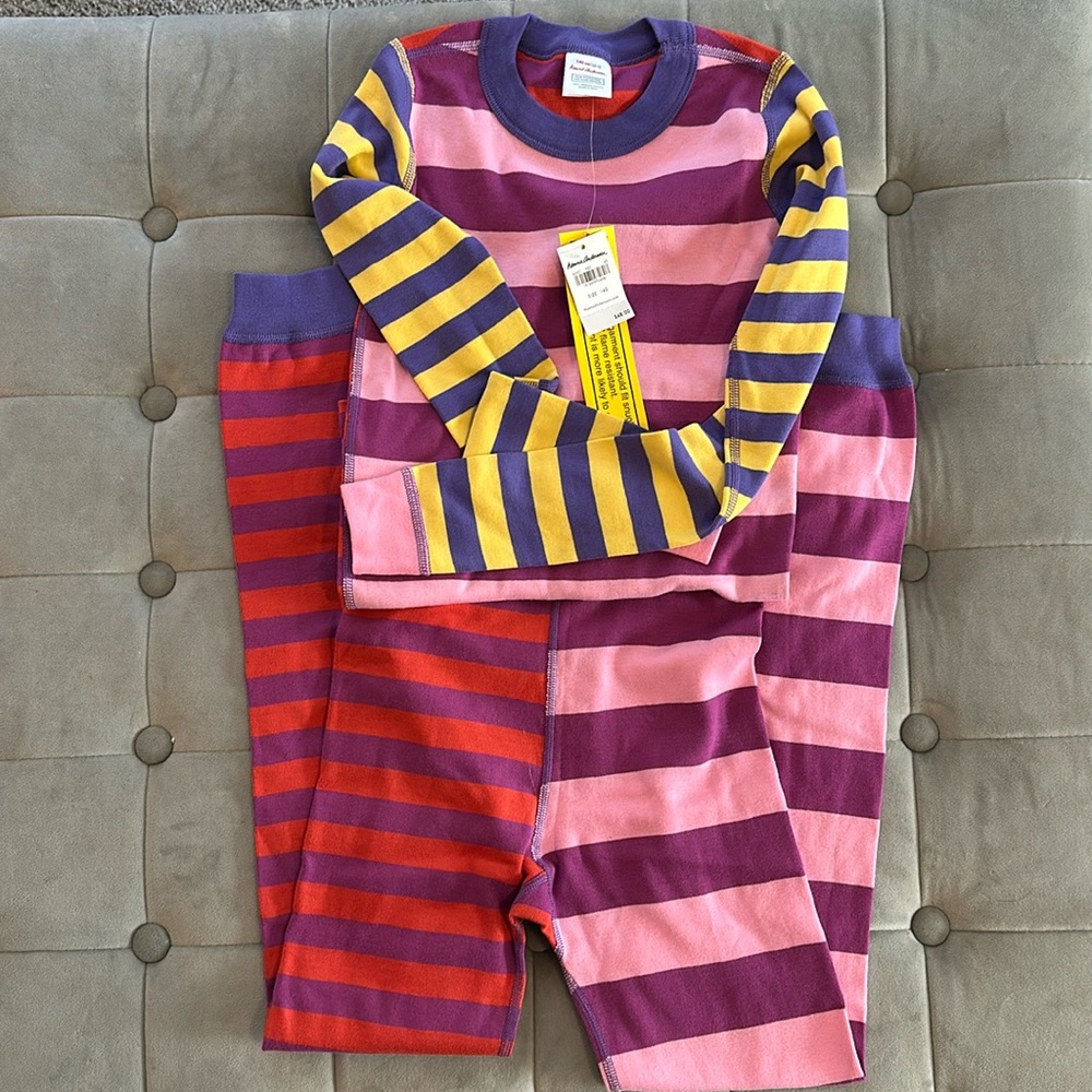 Hanna Anderson Organic Mix It Up Girls Pajama Set